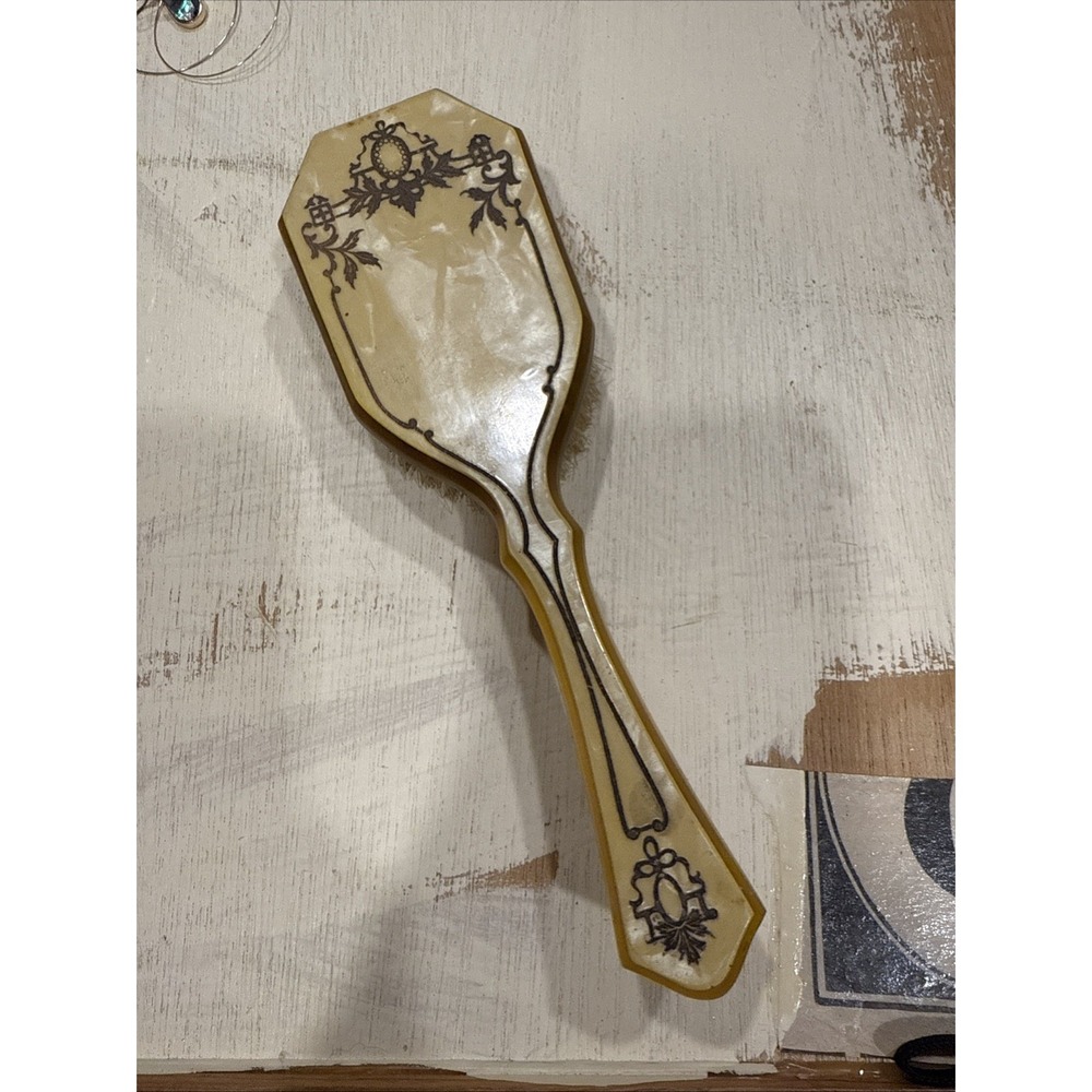 Acwalite Marbled Celluloid Vanity Brush